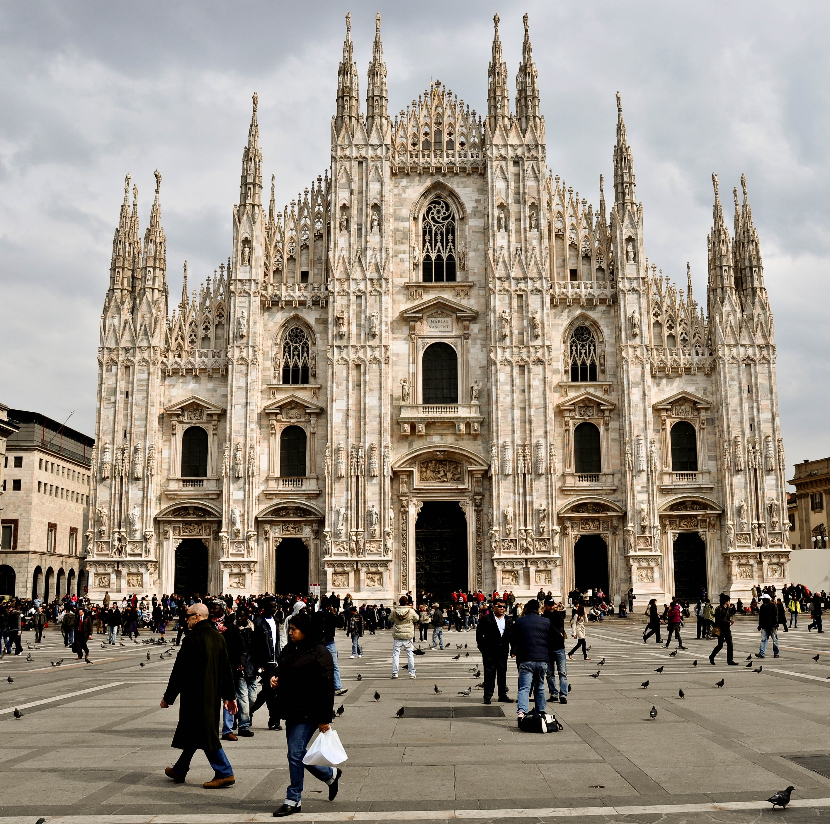 The gothic cathedral of Milan Italy