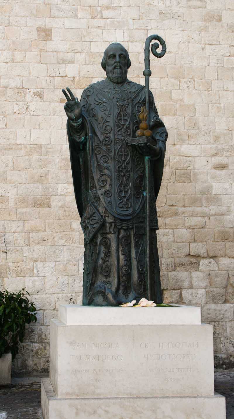 Statue of St. Nicholas outside the cathedral.