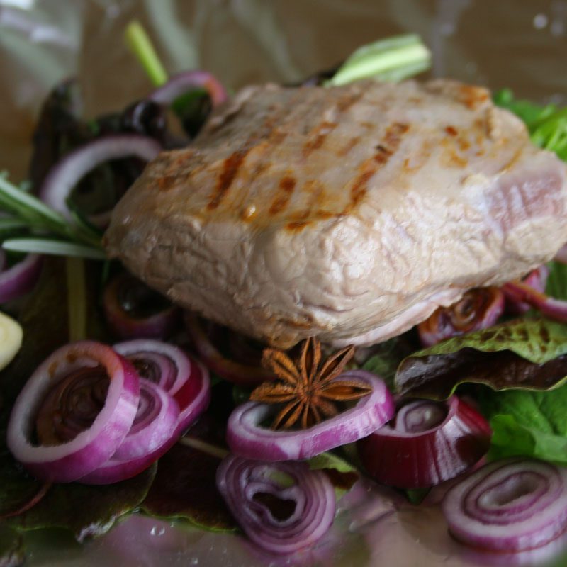 Image of roast lamb with Italian chicory