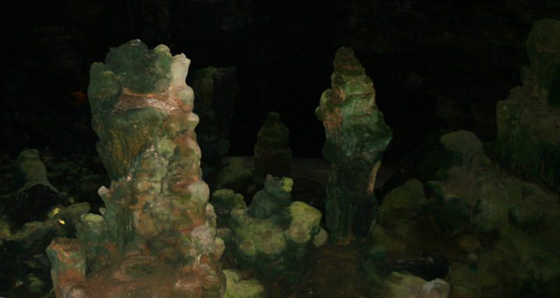Stalagmites from the Grotte di Castellana in Puglia 