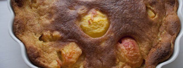 Clafoutis with peaches - Italian Notes