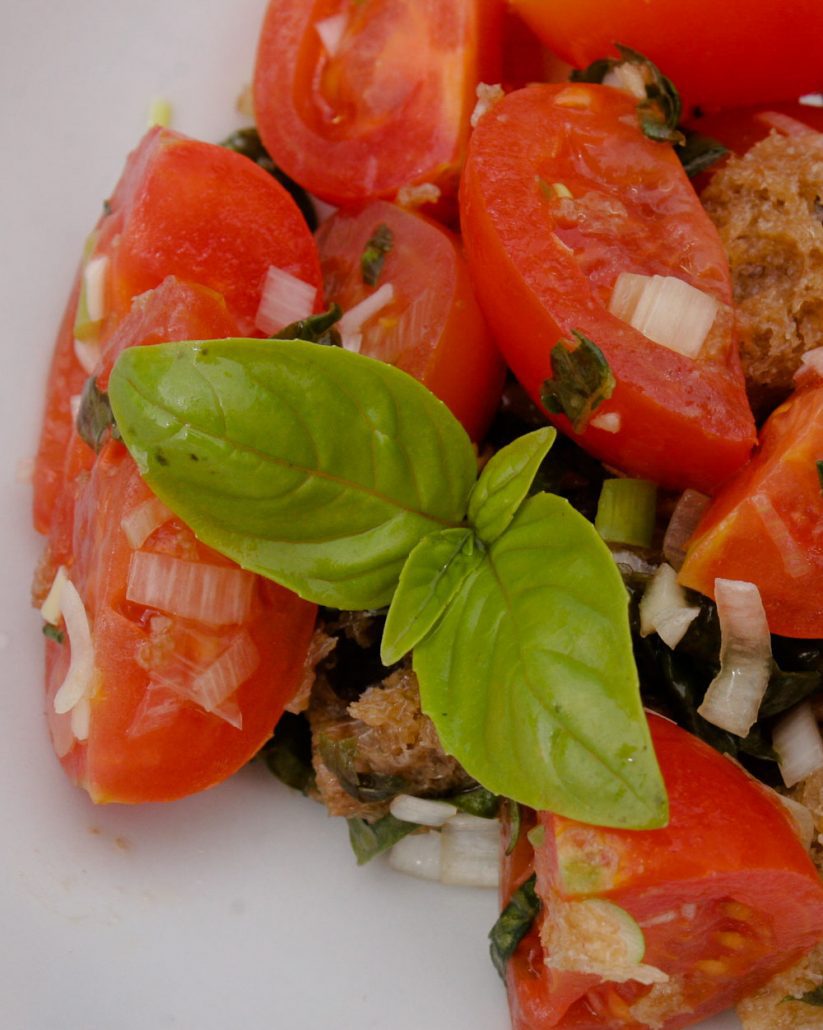 Panzanella salad recipe with bread and tomatoes - italian Notes