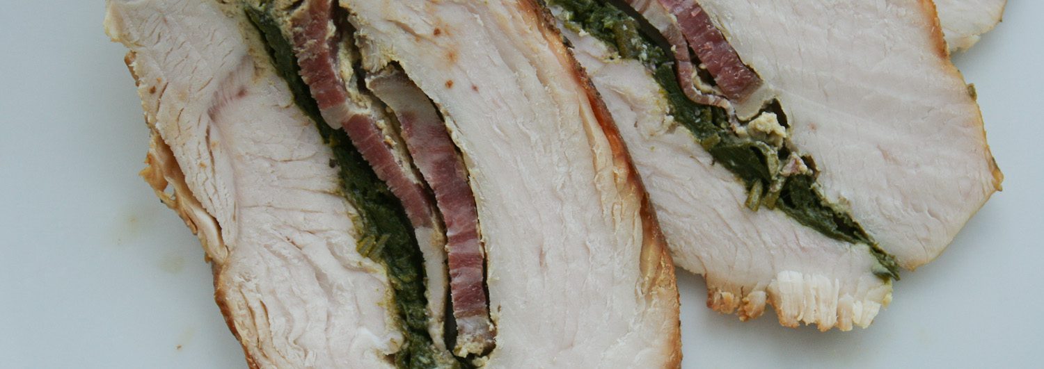 Stuffed turkey breast with ham and spinach - Italian Notes