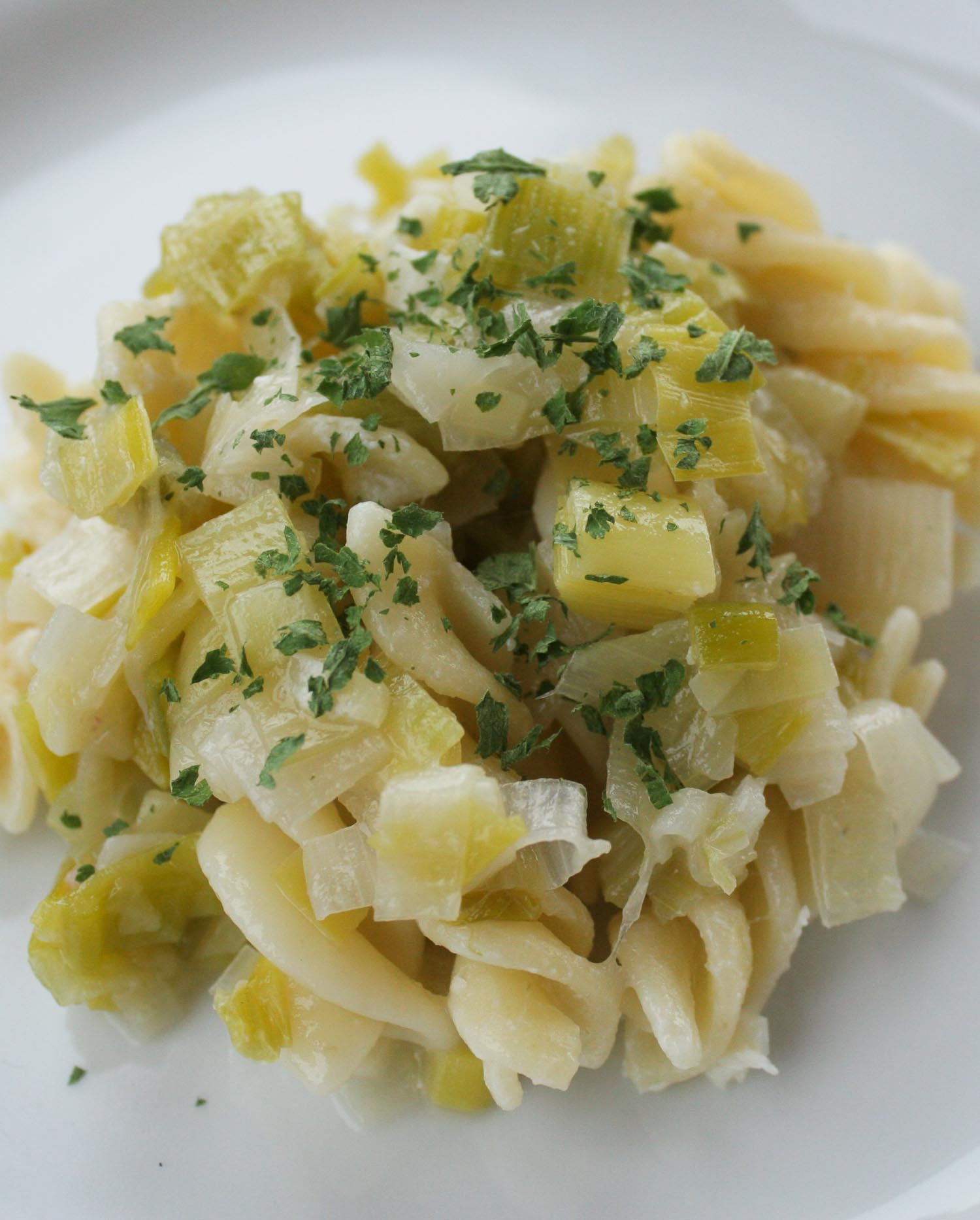 Pasta with leeks and parmesan - Italian Notes