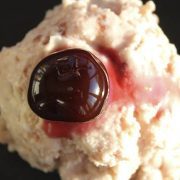 Homemade cherry ice cream