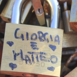 Photo of Love locks on Ponte Vecchio in Florence