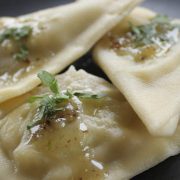 Photo of homemade pansotti pasta
