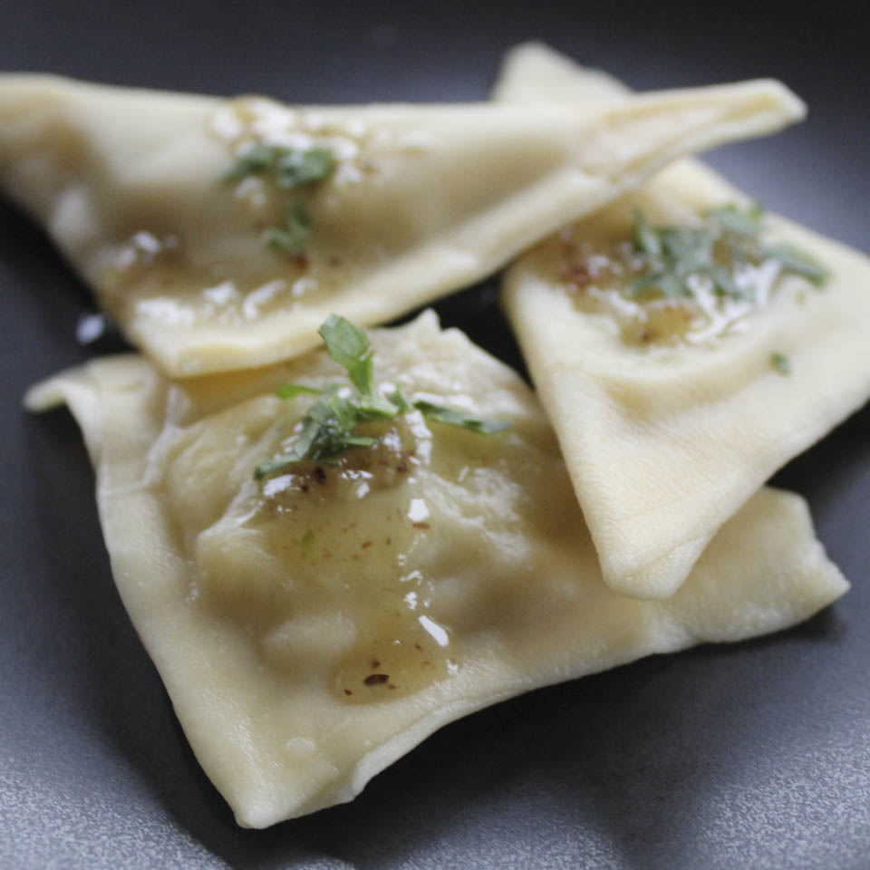 Photo of homemade Pansotti pasta