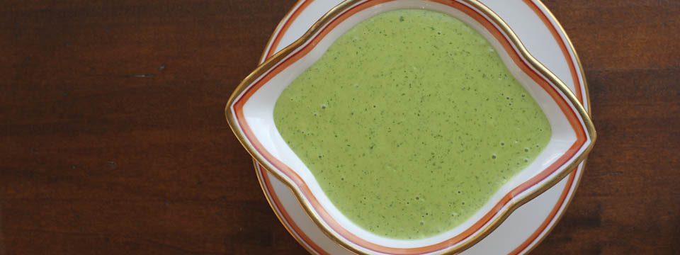 Green sauce for meat and vegetables