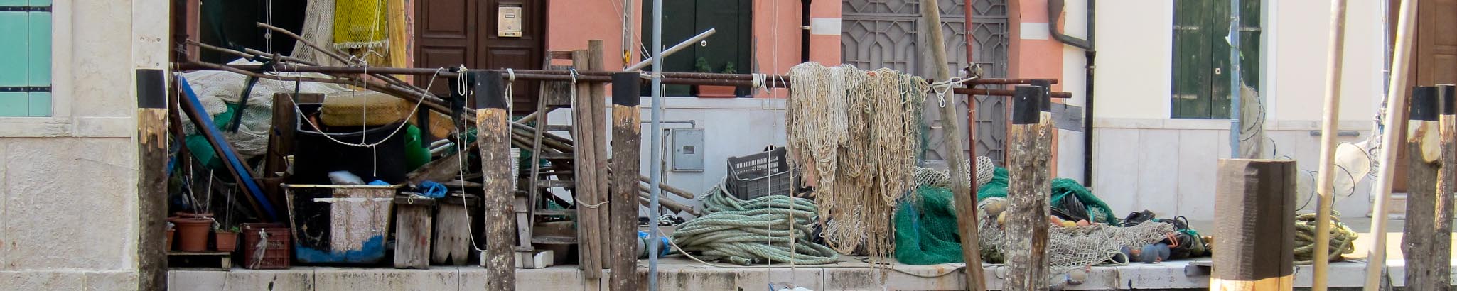 Fishing tackle in Chioggia pantry of Venice