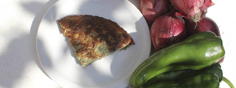 Omelette with tropea onions