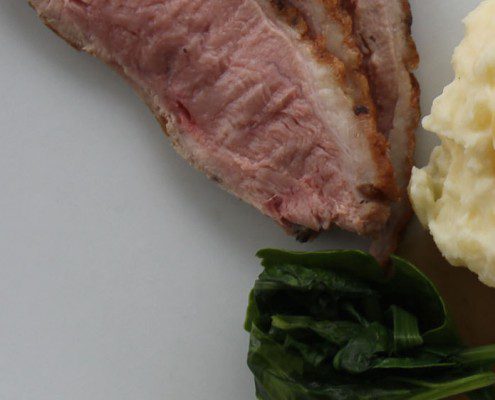 Duck breast in orange sauce