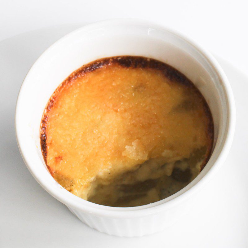 Creme Brulee with Pears