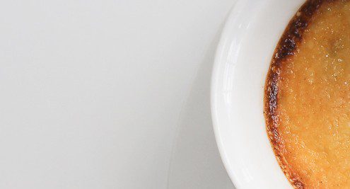 Creme Brulee with Pears
