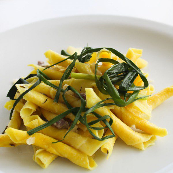 Garganelli pasta with agretti