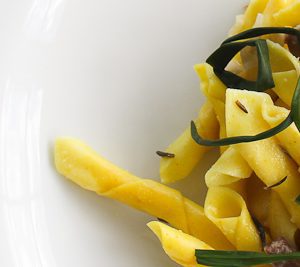 Garganelli pasta with agretti