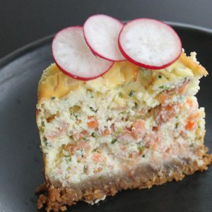 Smoked salmon cheesecake