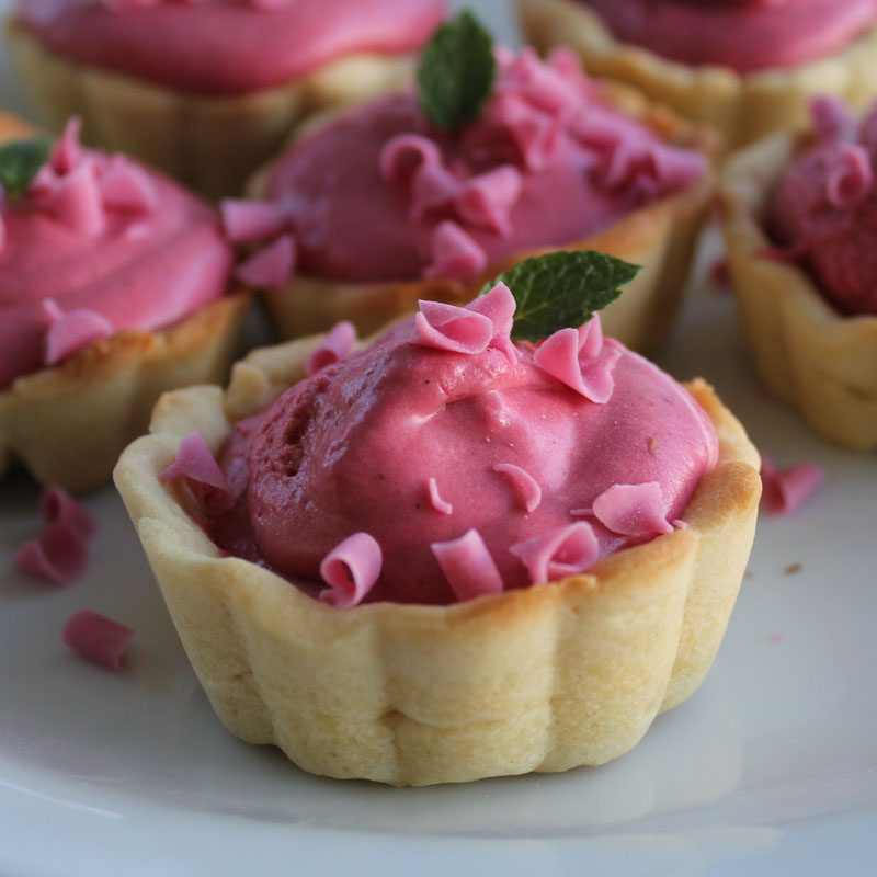 Chocolate Raspberry Cream Tarts