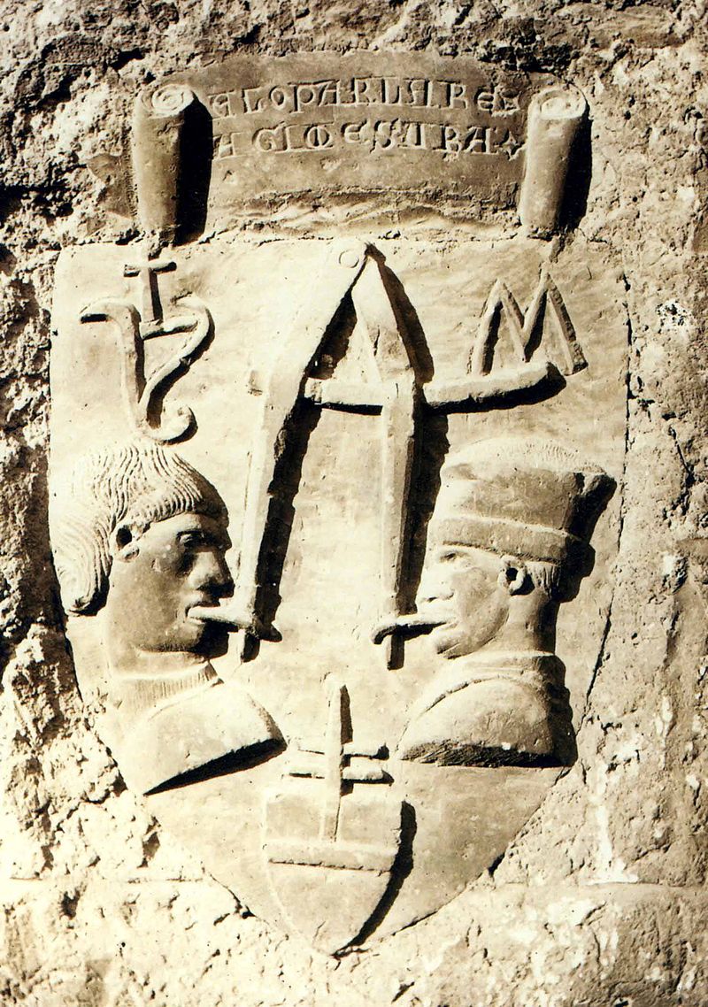 Image of the tombstone of the evil tongue from Teramo in Abruzzo