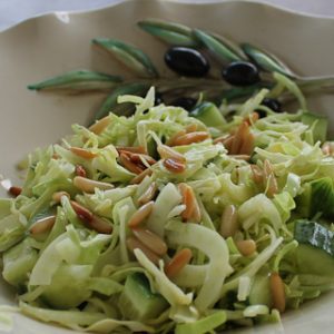Photo of pointed cabbage salad with fennel and cucumber