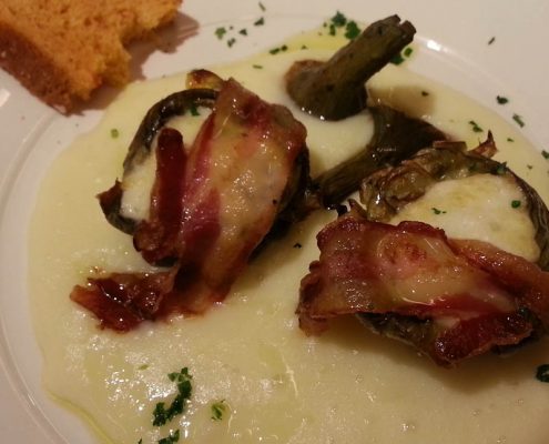 Photo of artichoke starter at Lo Schiaffo Restaurant in Anagni