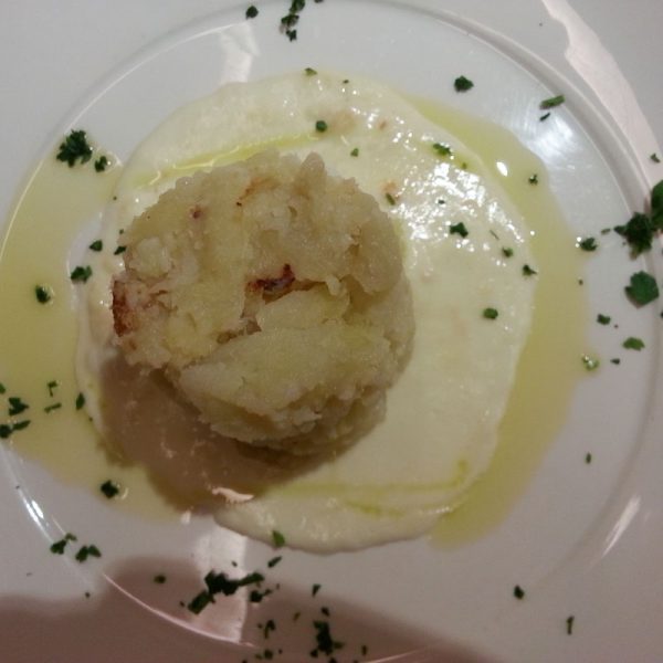 Photo of baccala starter at Lo Schiaffo Restaurant in Anagni