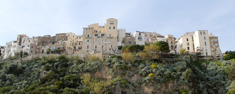 View of Sperlonga from the beach