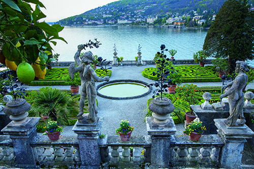 View over the terraces on Isola Bella
