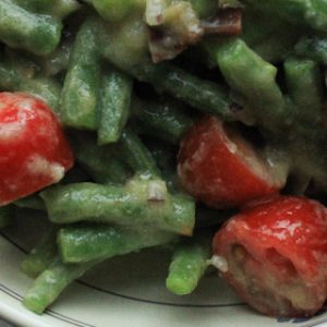 Green beans and tomato salad