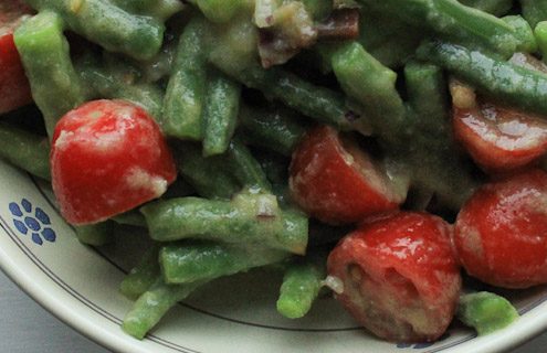 Green beans and tomato salad