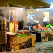 Roasted chestnut vendor Asti