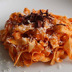 The most popular recipes 2016 - pasta with peppers from Senise