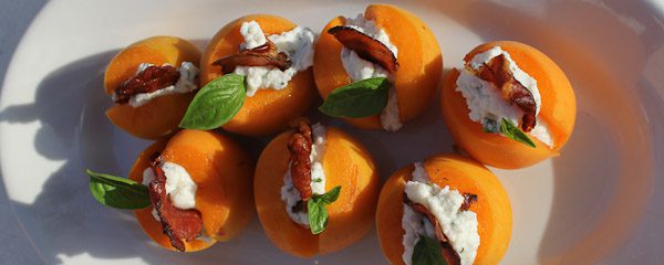 apricots with ricotta and speck - Italian Notes