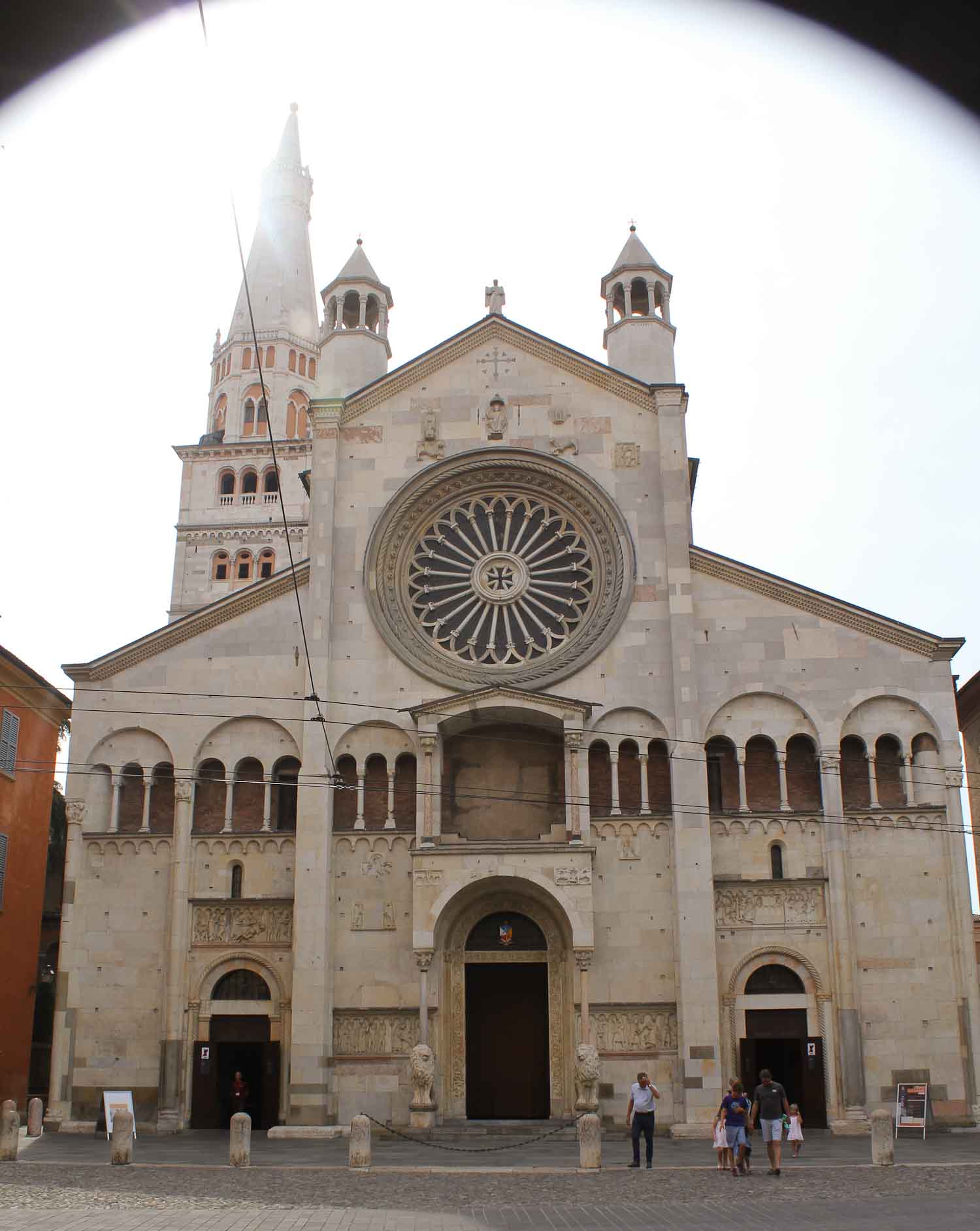 Main entrance of the cathedral World Heritage in Modena - Italian Notes
