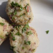 Canederli with cheese and speck - Italian Notes