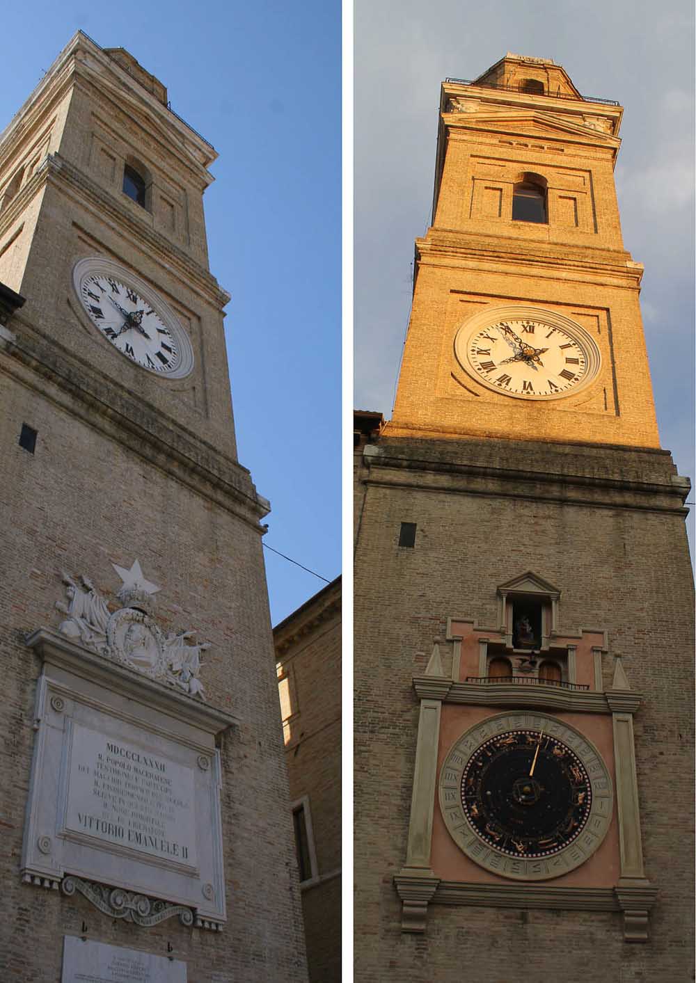 Astronomical clock in Macerata - Italian Notes