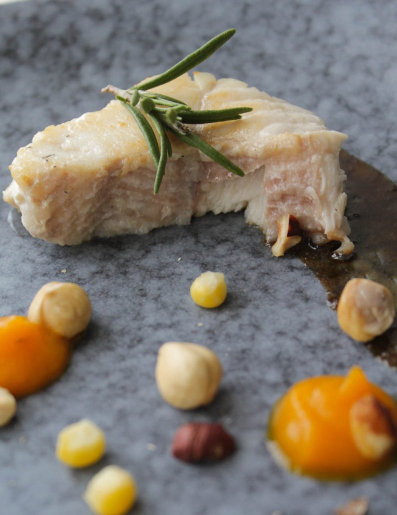 Catfish with carrot cream Italian Notes