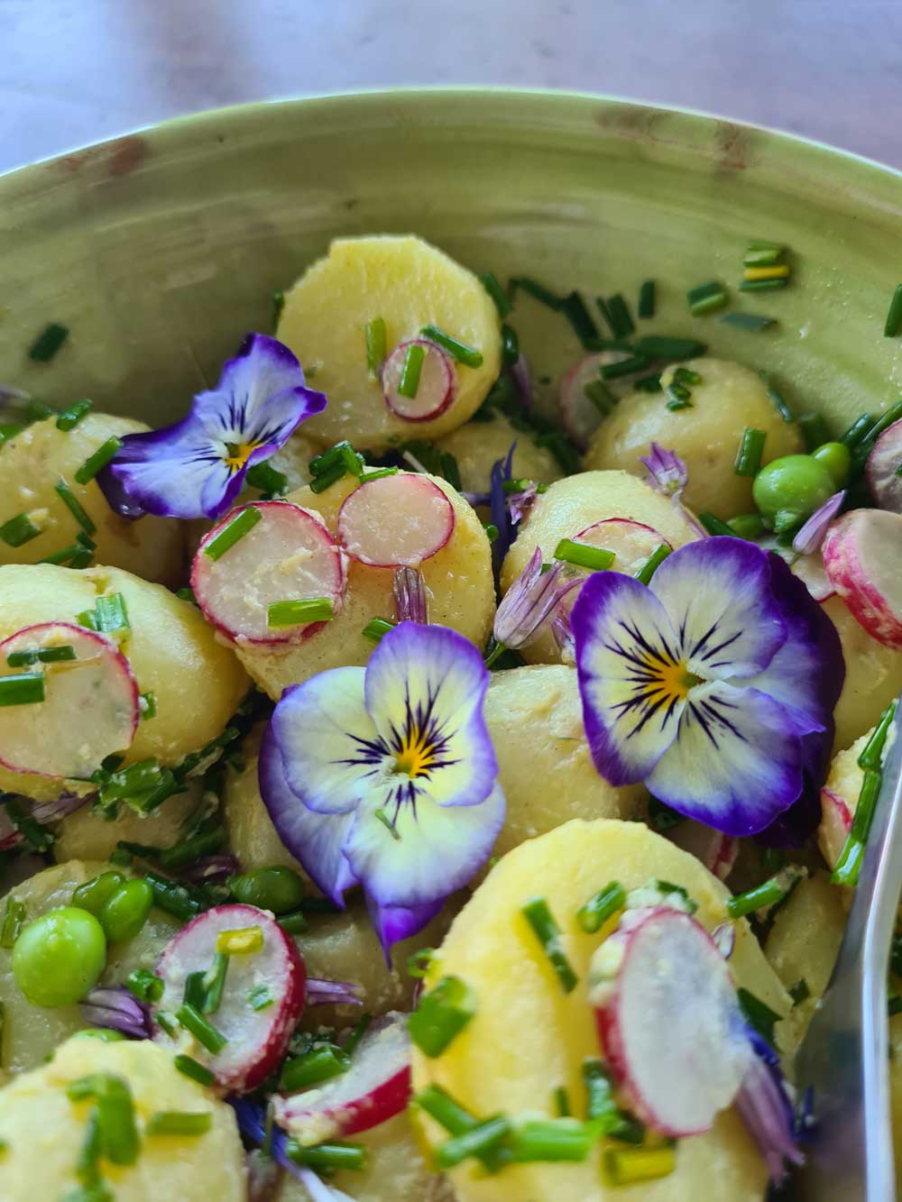 Fresh spring potato salad