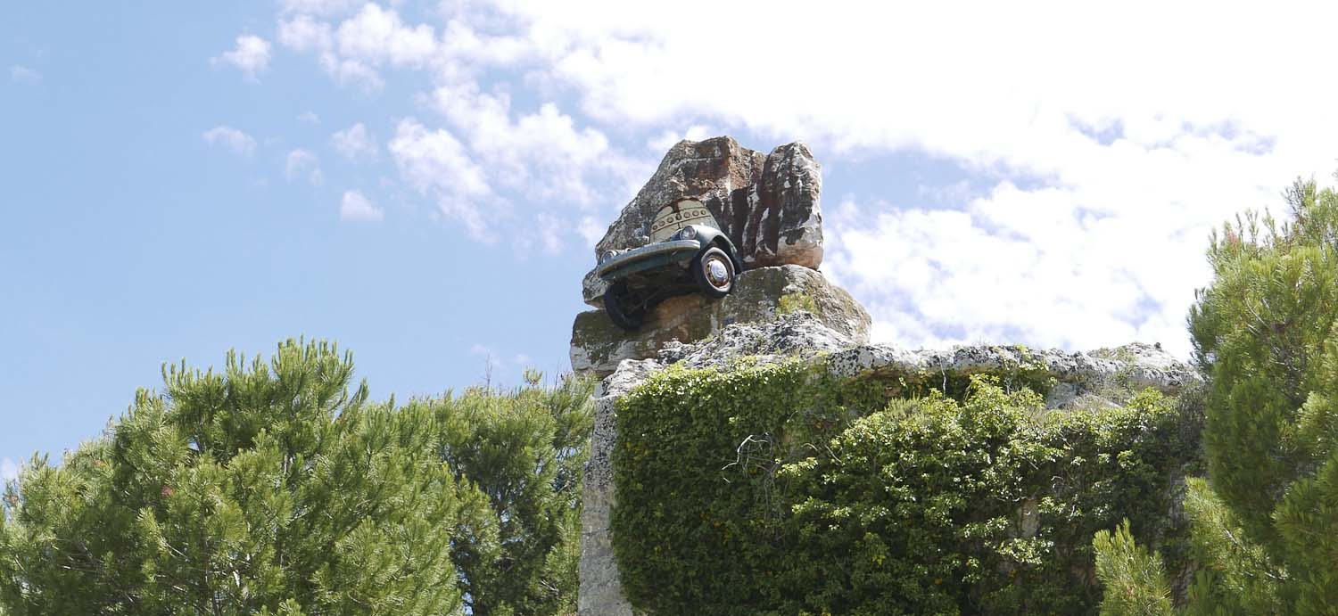 A crushed Beetle at La Palomba Sculpture Park